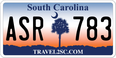 SC license plate ASR783
