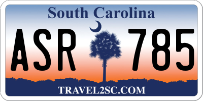 SC license plate ASR785