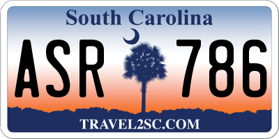 SC license plate ASR786