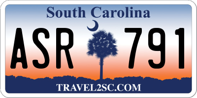 SC license plate ASR791
