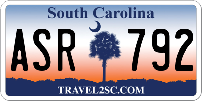 SC license plate ASR792