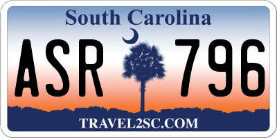 SC license plate ASR796