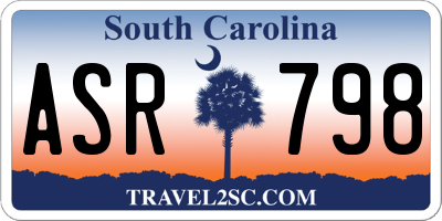 SC license plate ASR798
