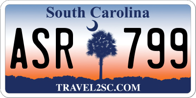 SC license plate ASR799