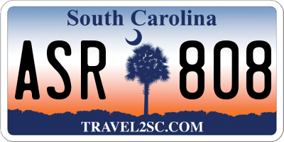 SC license plate ASR808