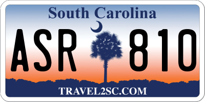 SC license plate ASR810