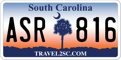 SC license plate ASR816