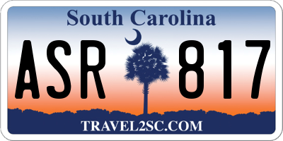 SC license plate ASR817