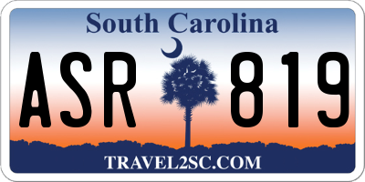 SC license plate ASR819