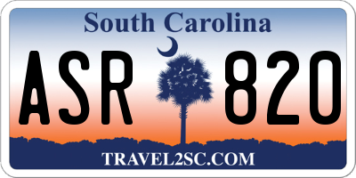 SC license plate ASR820