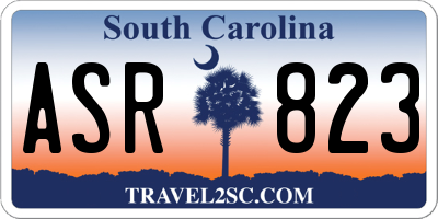 SC license plate ASR823