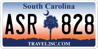 SC license plate ASR828