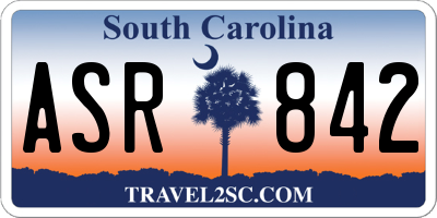 SC license plate ASR842