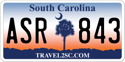 SC license plate ASR843