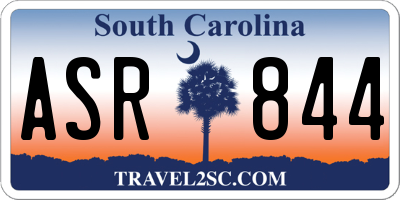 SC license plate ASR844