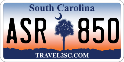 SC license plate ASR850