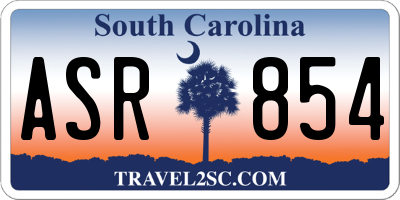 SC license plate ASR854