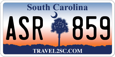 SC license plate ASR859