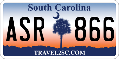 SC license plate ASR866