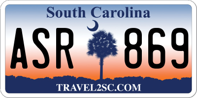 SC license plate ASR869