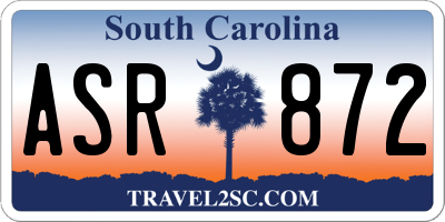 SC license plate ASR872
