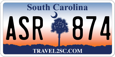 SC license plate ASR874