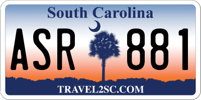 SC license plate ASR881