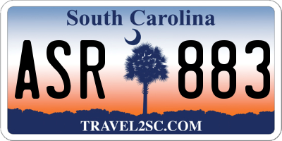 SC license plate ASR883