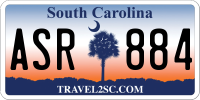 SC license plate ASR884