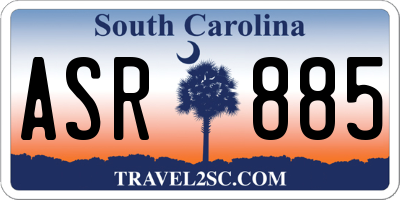 SC license plate ASR885