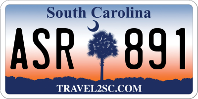 SC license plate ASR891