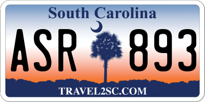 SC license plate ASR893
