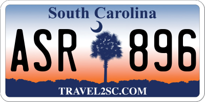 SC license plate ASR896