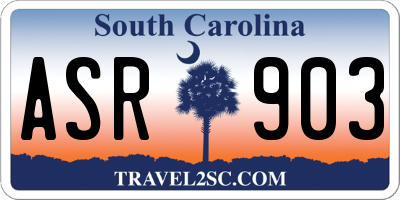 SC license plate ASR903