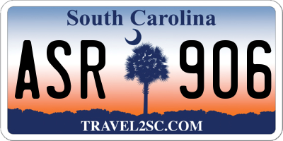 SC license plate ASR906