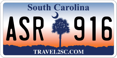 SC license plate ASR916
