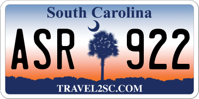 SC license plate ASR922