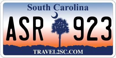 SC license plate ASR923
