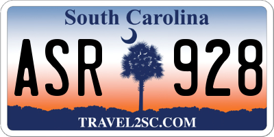 SC license plate ASR928