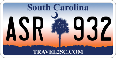 SC license plate ASR932