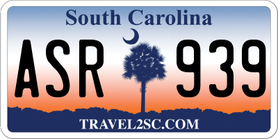 SC license plate ASR939