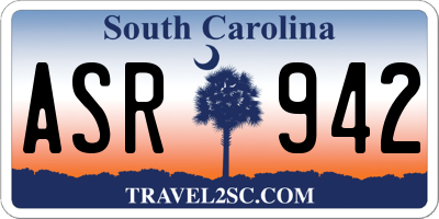 SC license plate ASR942
