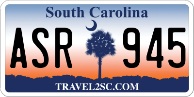 SC license plate ASR945