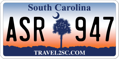 SC license plate ASR947