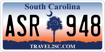 SC license plate ASR948