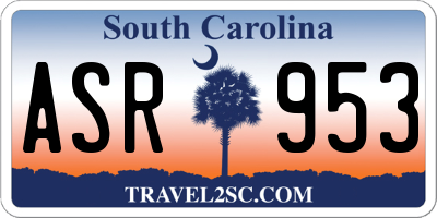 SC license plate ASR953