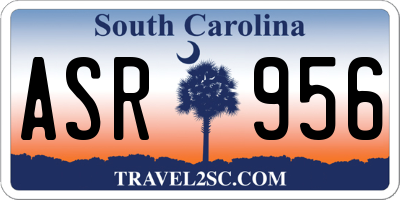 SC license plate ASR956