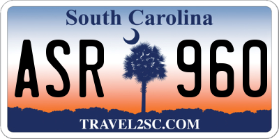 SC license plate ASR960