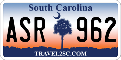 SC license plate ASR962