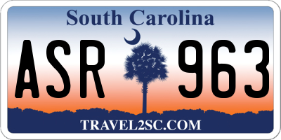 SC license plate ASR963